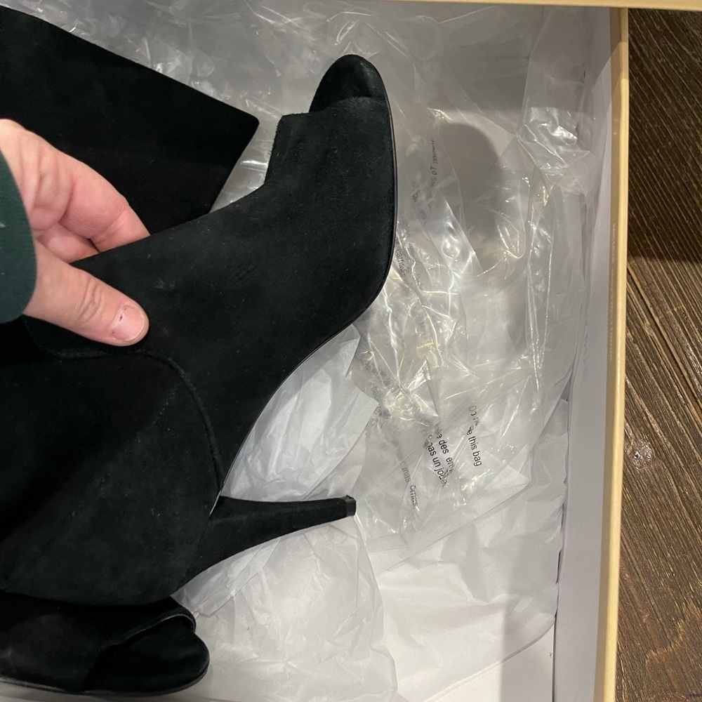 Michael Kors Suede Open Toe Heel Boot - image 2